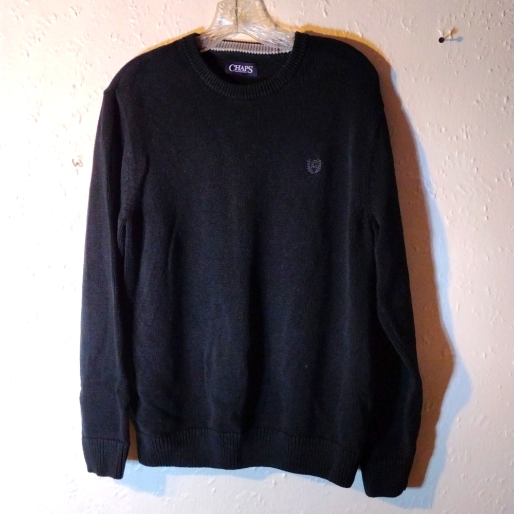 Chaps, men's black sweater